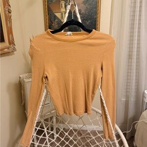 Cotton On Yellow Striped Long Sleeve Top